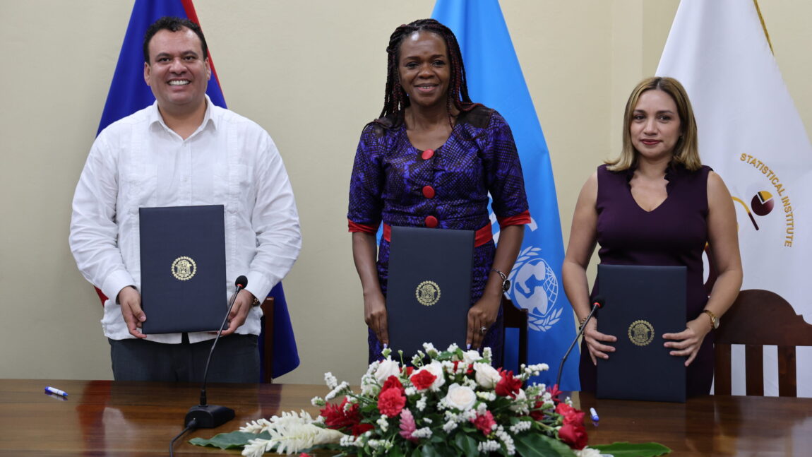 Government of Belize, UNICEF and SIB Sign MOU for MICS7