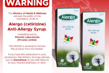 MoHW Issues Recall for Alergo Anti-Allergy Syrup